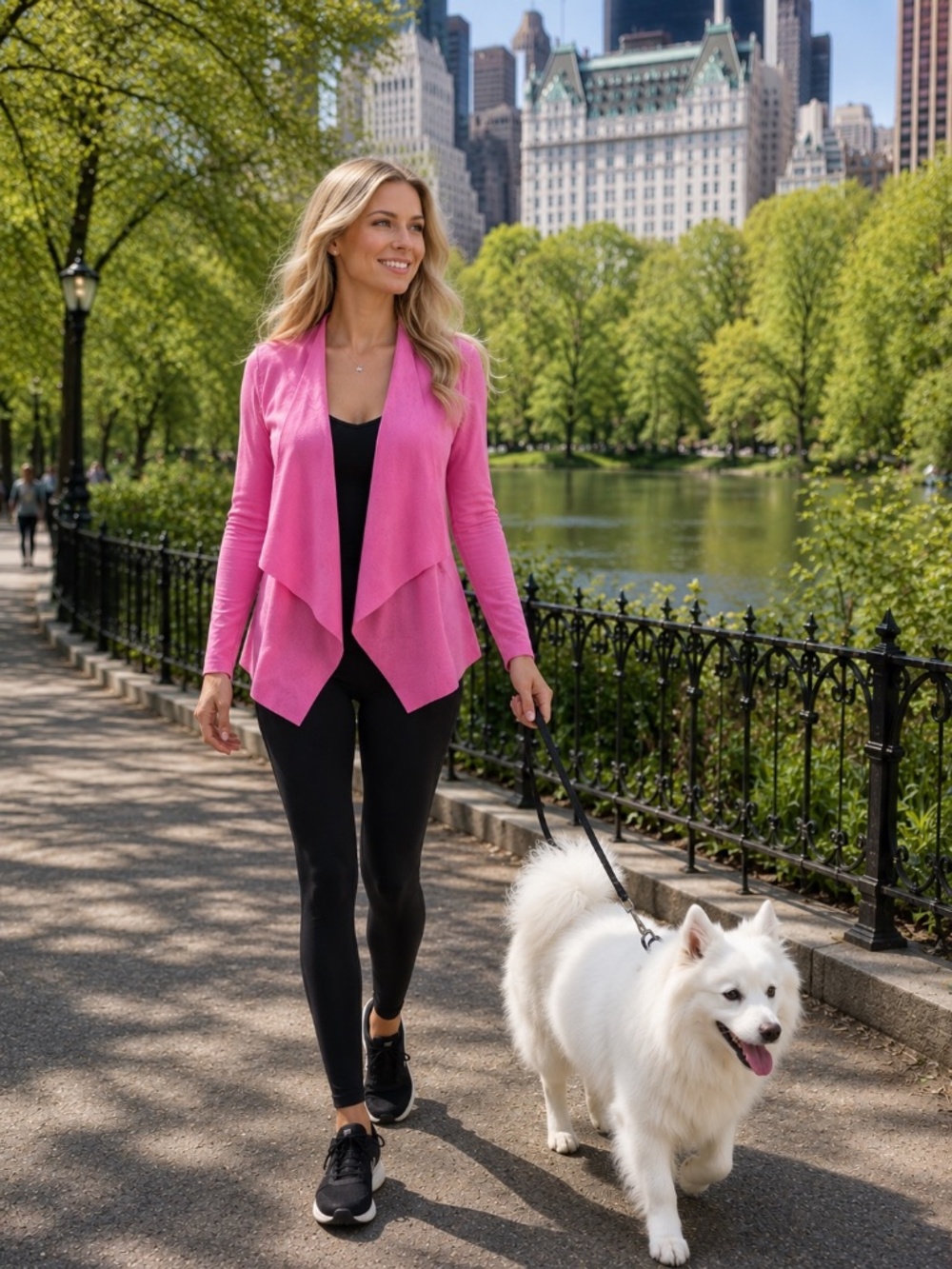 NWT INC International Concepts Size SM Pink Faux-Suede Cardigan Waterfall Front